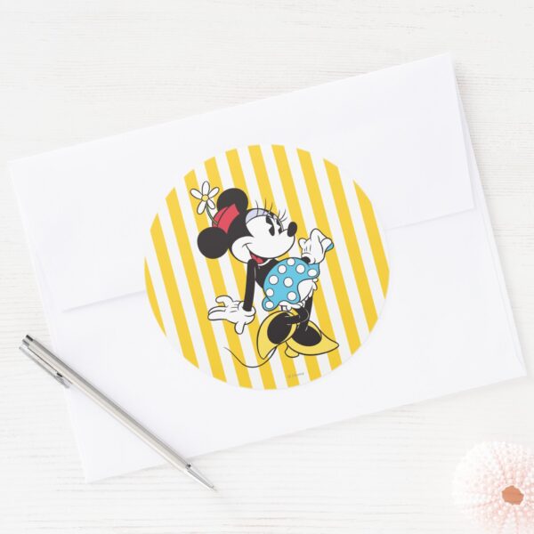Classic_Minnie_Mouse_3_Classic_Round_Sticker_3 Classic Minnie Mouse 3 Classic Round Sticker