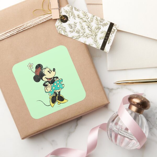 Classic_Minnie_Mouse_Vintage_Distressed_Square_Sticker_5 Classic Minnie Mouse Vintage Distressed Square Sticker