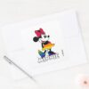 Classic Minnie Rainbow Stripes Square Sticker