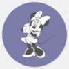 Classic_Minnie___Black_and_White_Classic_Round_Sticker_1 Classic Minnie Black And White Classic Round Sticker