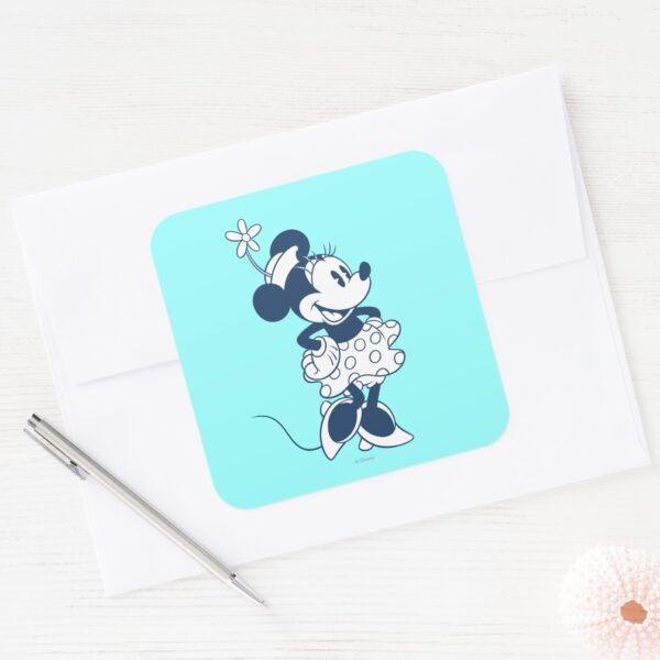 Classic_Minnie___Blue_Hue_Square_Sticker_3 Classic Minnie Blue Hue Square Sticker