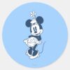 Classic_Minnie___Blue_Hue_with_Flower_Classic_Round_Sticker_1 Classic Minnie Blue Hue With Flower Classic Round Sticker