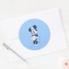 Classic_Minnie___Blue_Hue_with_Flower_Classic_Round_Sticker_3 Classic Minnie Blue Hue With Flower Classic Round Sticker