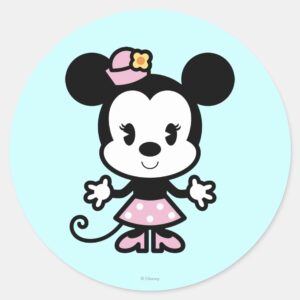 Classic Minnie Cartoon Classic Round Sticker