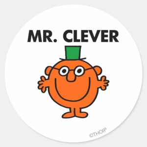 Classic Mr. Clever Logo Classic Round Sticker