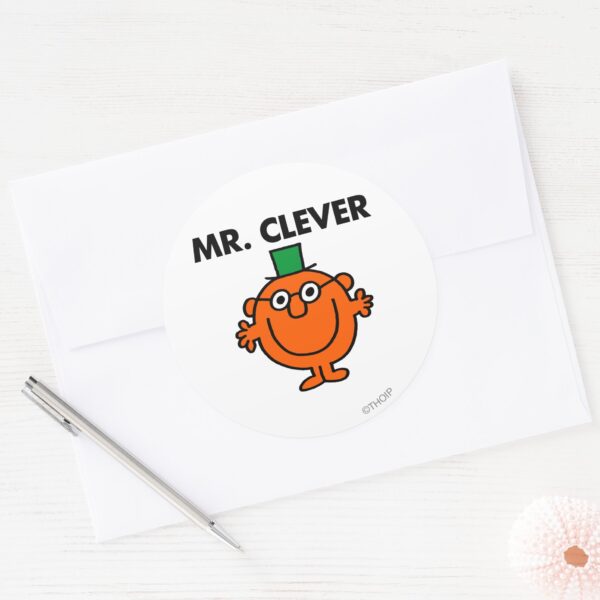 Classic_Mr._Clever_Logo_Classic_Round_Sticker_3 Classic Mr. Clever Logo Classic Round Sticker