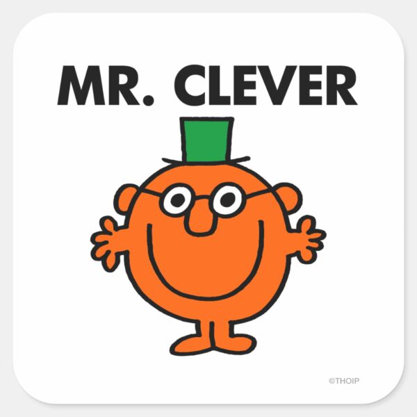 Classic_Mr._Clever_Logo_Square_Sticker_1 Classic Mr. Clever Logo Square Sticker