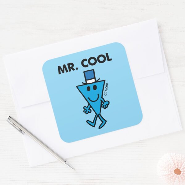 Classic_Mr._Cool_Pose_Square_Sticker_3 Classic Mr. Cool Pose Square Sticker