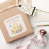 Classic_Pooh_&_Piglet_Baby_Shower_Square_Sticker_6 Classic Pooh Piglet Baby Shower Square Sticker