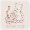 Classic_Pooh_&_Tigger_First_Birthday_Thank_You_Square_Sticker_2 Classic Pooh Tigger First Birthday Thank You Square Sticker