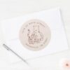 Classic_Pooh_&_Tigger___Baby_Shower_Classic_Round_Sticker_4 Classic Pooh Tigger Baby Shower Classic Round Sticker