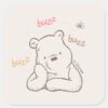 Classic_Pooh___Buzz_Buzz_Buzz_Square_Sticker_1 Classic Pooh Buzz Buzz Buzz Square Sticker