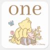 Classic_Pooh_and_Piglet_First_Birthday_Square_Sticker_1 Classic Pooh And Piglet First Birthday Square Sticker