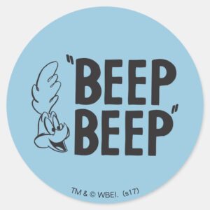 Classic_ROAD_RUNNER™_BEEP_BEEP!™_Classic_Round_Sticker_1 Classic ROAD RUNNER™ BEEP BEEP™ Classic Round Sticker