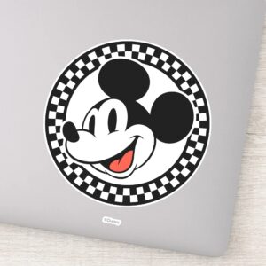 Classic_Retro_Mickey_Mouse_Checkered_Sticker_1 Classic Retro Mickey Mouse Checkered Sticker