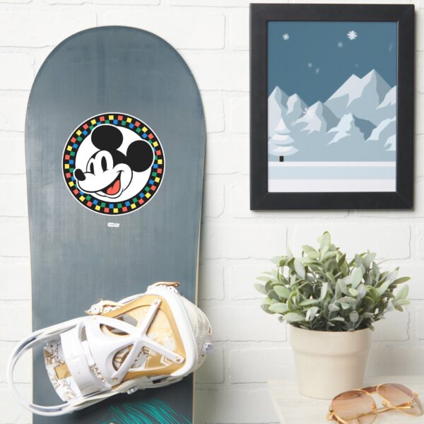 Classic_Retro_Mickey_Mouse_Colorful_Checkered_Sticker_7 Classic Retro Mickey Mouse Colorful Checkered Sticker