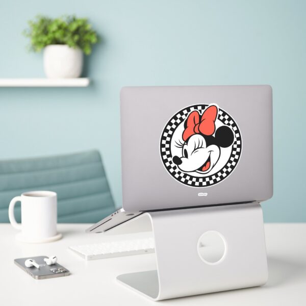 Classic_Retro_Minnie_Mouse_Checkered_Sticker_3 Classic Retro Minnie Mouse Checkered Sticker