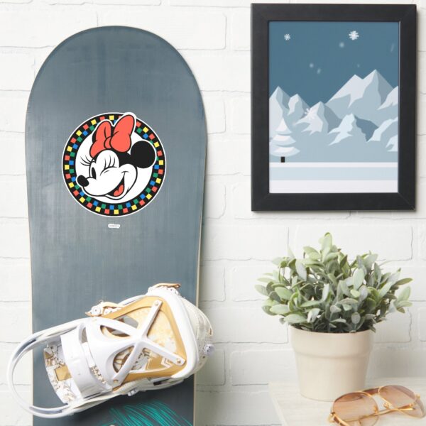 Classic_Retro_Minnie_Mouse_Colored_Checkered_Sticker_7 Classic Retro Minnie Mouse Colored Checkered Sticker