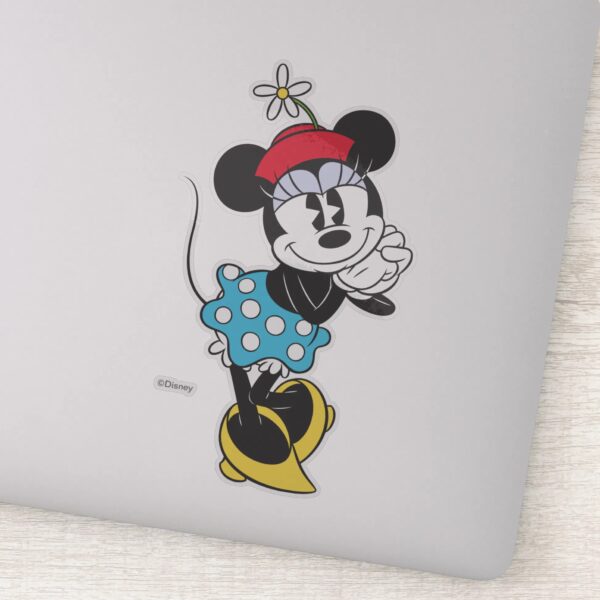 Classic_Vintage_Minnie_Mouse_Retro_Flower_Hat_Sticker_1 Classic Vintage Minnie Mouse Retro Flower Hat Sticker
