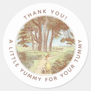Classic_Winnie_the_Pooh_100_Acre_Wood___Treat_Classic_Round_Sticker_1 Classic Winnie The Pooh 100 Acre Wood Treat Classic Round Sticker