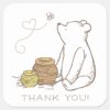 Classic_Winnie_the_Pooh_First_Birthday_Thank_You_Square_Sticker_2 Classic Winnie The Pooh First Birthday Thank You Square Sticker