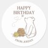Classic_Winnie_the_Pooh___Happy_Birthday_Gift_Classic_Round_Sticker_1 Classic Winnie The Pooh Happy Birthday Gift Classic Round Sticker