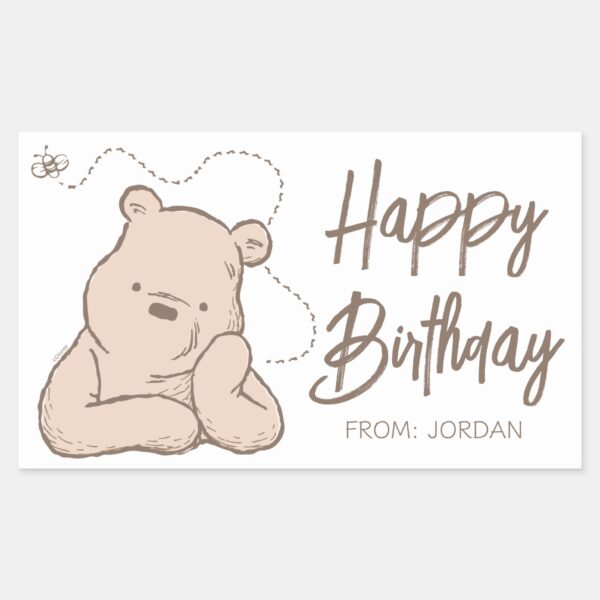 Classic_Winnie_the_Pooh___Happy_Birthday_Gift_Rectangular_Sticker_1 Classic Winnie The Pooh Happy Birthday Gift Rectangular Sticker