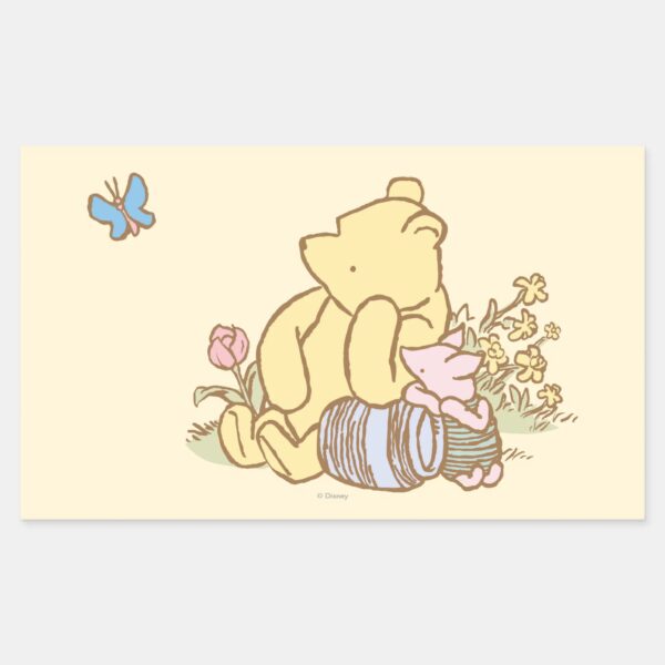 Classic_Winnie_the_Pooh_and_Piglet_1_Rectangular_Sticker_1 Classic Winnie The Pooh And Piglet 1 Rectangular Sticker