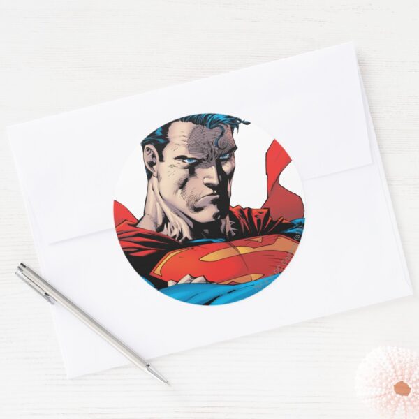 Close_up_to_face_classic_round_sticker_3 Close Up To Face Classic Round Sticker