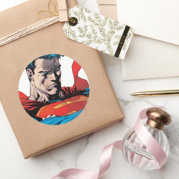 Close_up_to_face_classic_round_sticker_5 Close Up To Face Classic Round Sticker