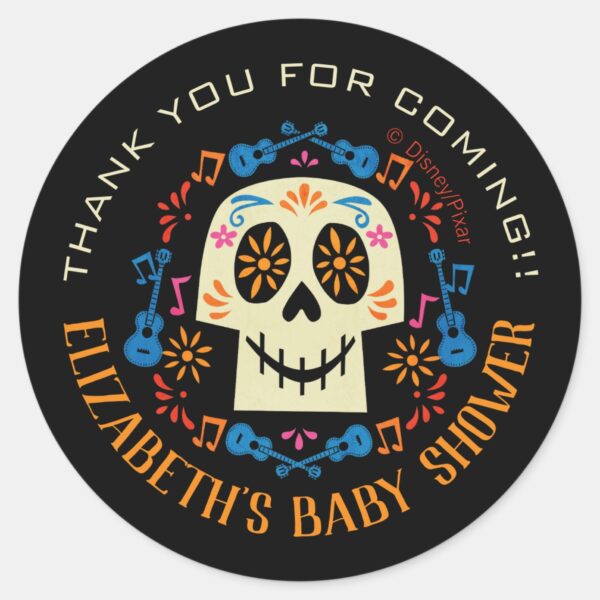 Coco_Colorful_Birthday_Baby_Shower_Classic_Round_Sticker_1 Coco Colorful Birthday Baby Shower Classic Round Sticker