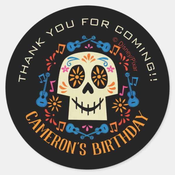 Coco_Colorful_Birthday_Fiesta_Birthday_Classic_Round_Sticker_1 Coco Colorful Birthday Fiesta Birthday Classic Round Sticker