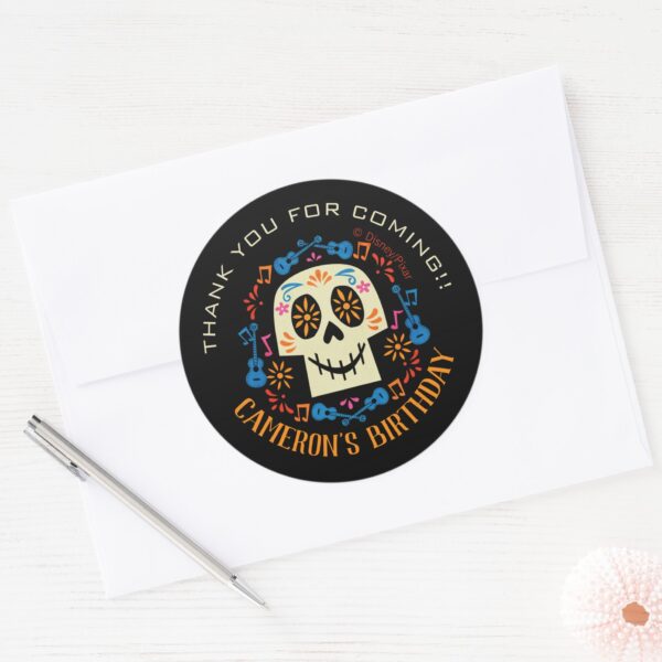 Coco_Colorful_Birthday_Fiesta_Birthday_Classic_Round_Sticker_3 Coco Colorful Birthday Fiesta Birthday Classic Round Sticker
