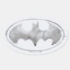 Coffee Bat Symbol Gray Oval Sticker
