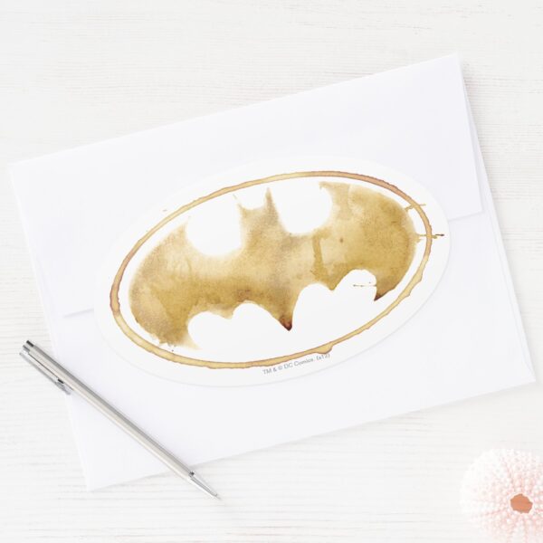 Coffee_Bat_Symbol_Oval_Sticker_3 Coffee Bat Symbol Oval Sticker