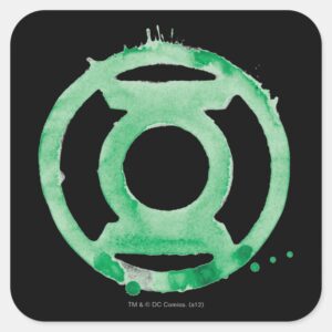 Coffee Lantern Symbol Green Square Sticker