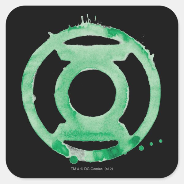Coffee Lantern Symbol Green Square Sticker
