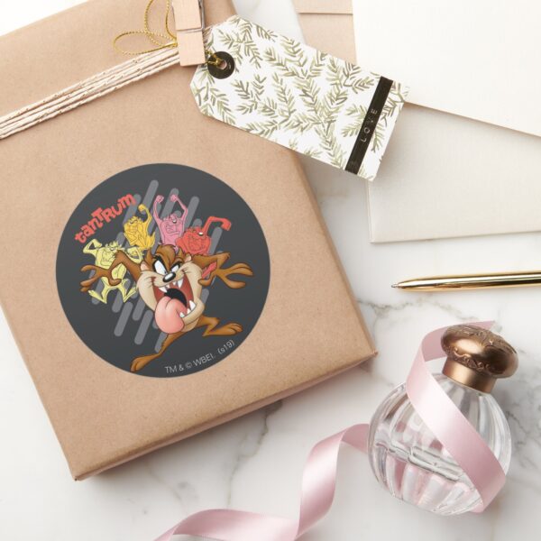 Coloful__Tantrum__TAZ™_Classic_Round_Sticker_5 Coloful Tantrum TAZ™ Classic Round Sticker