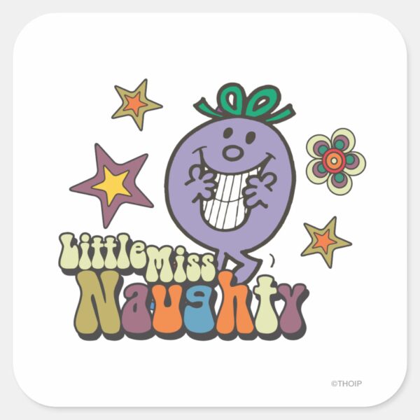 Colorful_Little_Miss_Naughty_Square_Sticker_1 Colorful Little Miss Naughty Square Sticker
