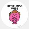 Contemplative_Little_Miss_Wise_Classic_Round_Sticker_1 Contemplative Little Miss Wise Classic Round Sticker