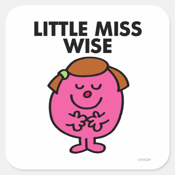 Contemplative_Little_Miss_Wise_Square_Sticker_1 Contemplative Little Miss Wise Square Sticker