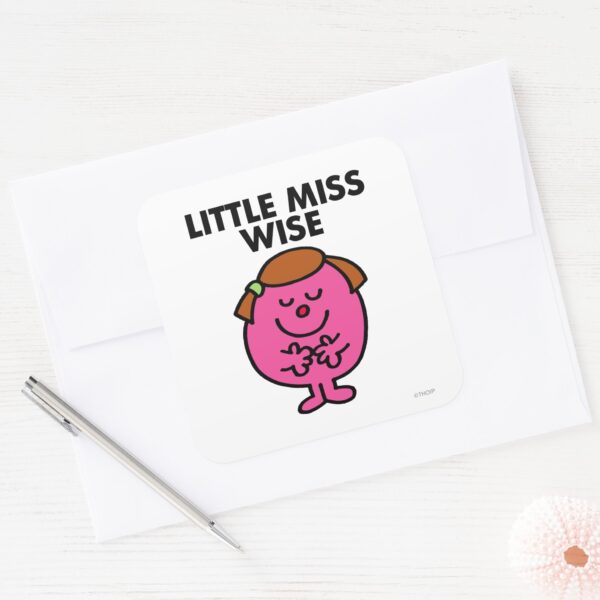 Contemplative_Little_Miss_Wise_Square_Sticker_3 Contemplative Little Miss Wise Square Sticker