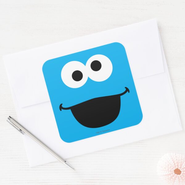 Cookie_Face_Art_Square_Sticker_3 Cookie Face Art Square Sticker