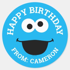 Cookie Face Art Happy Birthday Gift Tag