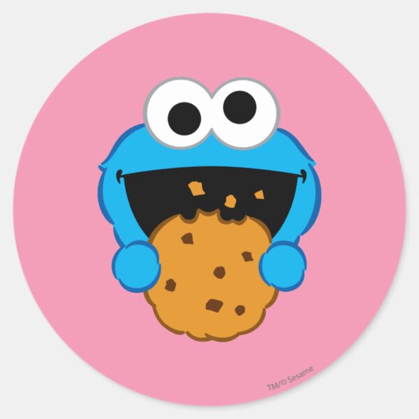 Cookie_Face_Classic_Round_Sticker_1 Cookie Face Classic Round Sticker