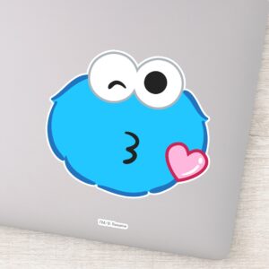 Cookie Face Throwing A Kiss Sticker