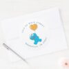 Cookie_Monster_Baby_Shower_Address_Classic_Round_Sticker_3 Cookie Monster Baby Shower Address Classic Round Sticker