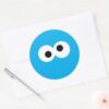 Cookie_Monster_Big_Face_Classic_Round_Sticker_3 Cookie Monster Big Face Classic Round Sticker