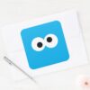 Cookie Monster Big Face Square Sticker