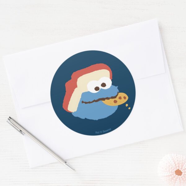 Cookie_Monster_Camp_Cookies_Classic_Round_Sticker_3 Cookie Monster Camp Cookies Classic Round Sticker